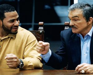 Jerome Bettis and Burt Reynolds | Photo courtesy of Miller Brewing