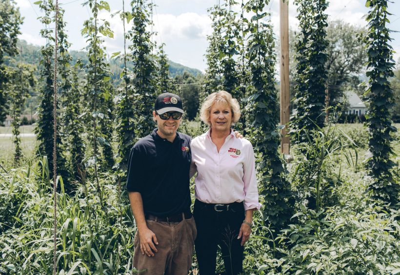 Danny Wolf and his mother Mary Wolf outside of Wild Wolf Brewing, the Virginia brewery they founded together in 2011.