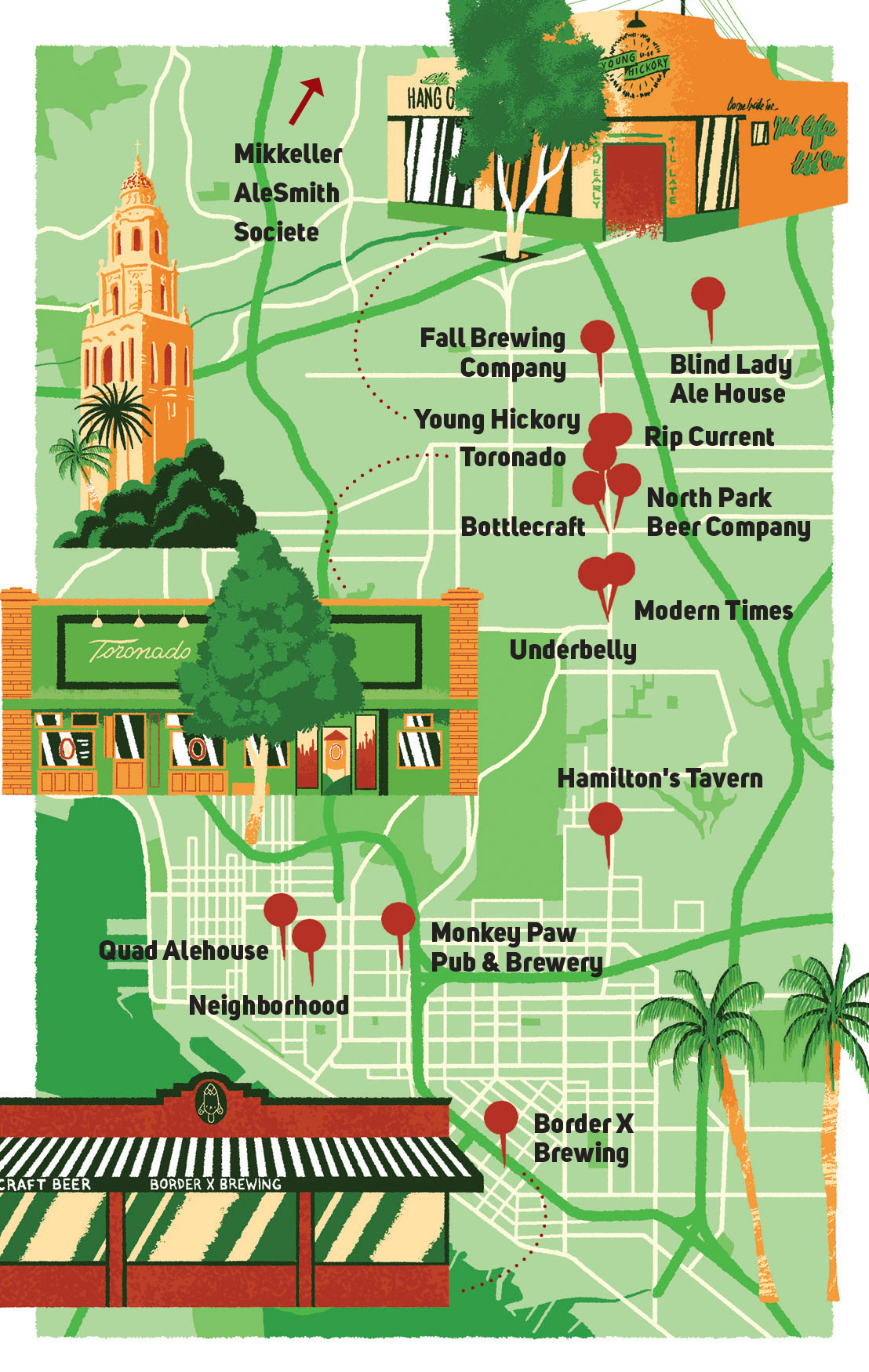 brewery map of san diego