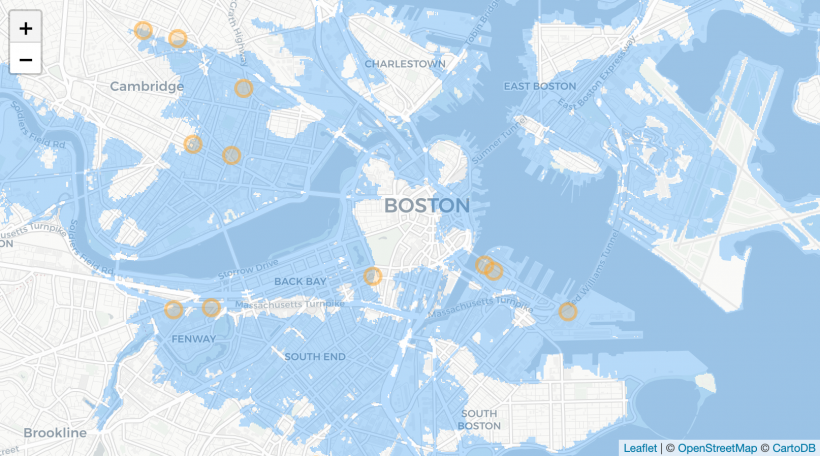 Mapping sea level rise in Boston