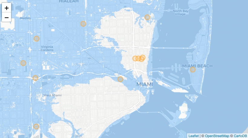 Mapping sea level rise in Miami
