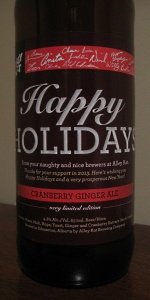 Happy Holidays 2013 - Cranberry Ginger Ale