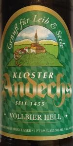 Vollbier Hell Klosterbrauerei Andechs Beeradvocate