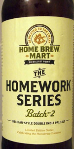 Homework Series Batch No. 2 - Belgian Style Double IPA