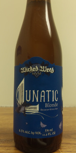 NORTH CAROLINA Craft Micro Asheville WICKED WEED LUNATIC BLONDE ALE 12oz can 