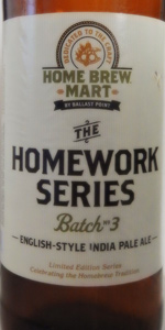 Homework Series Batch No. 3 - English-Style India Pale Ale