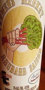 Farmers Market Rhubarb Saison