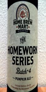 Homework Series Batch No. 4 - Pumpkin Ale