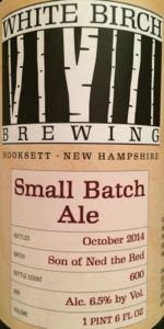Small Batch Ale Son Of Ned The Red