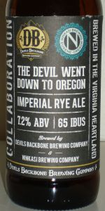 The Devil Went Down To Oregon Dark Rye Ale
