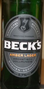 Beckâ€™s Amber Lager
