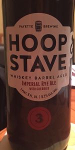 Hoop And Stave No. 3 (Whiskey Barrel Aged Imperial Rye Ale /w Cherries)