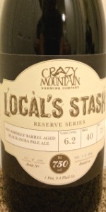 Local's Stash Reserve Series: Rye Whiskey Barrel-Aged Black India Pale Ale
