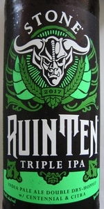 RuinTen Triple IPA - Double Dry-Hopped With Centennial And Citra