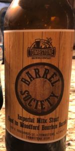 Imperial Milk Stout Aged in Woodford Bourbon Barrels