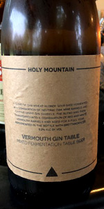 Vermouth Gin Table