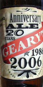 Geary's 20th Anniversary Vanilla Porter