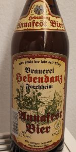 Hebendanz Annafest Bier