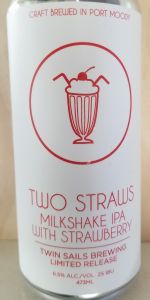 Two Straws Milkshake IPA With Strawberry