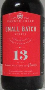 Small Batch Series No. 13:  Belgian Strong Dark Ale with Cherries