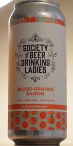 Society of Beer Drinking Ladies Brew 0001 - Blood Orange Saison