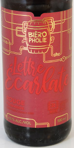 BiÃ¨ropholie Lettre Ãcarlate