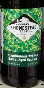Barrel Aged Spontaneous Wet Hop Wild Sour Ale