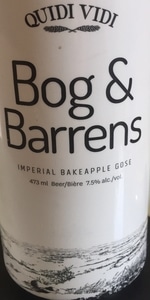 Bog & Barrens Imperial Bakeapple Gose