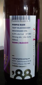 Purple Rain Milkshake IPA
