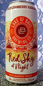 Red Sky At Night: Peach Cranberry Radler