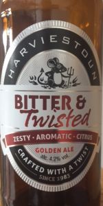 Harviestoun Bitter /& Twisted Golden Ale beer pump clip sign