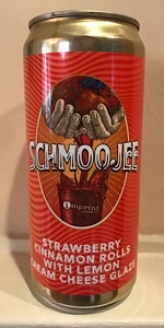 Schmoojee Strawberry Cinnamon Roll with Lemon Cream Cheese Glaze