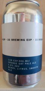 Exp006 MkI Orange Oat Pale Ale