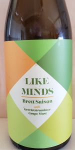 Like Minds Brett Saison with Gewurztraminer Grape Must