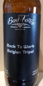 Back to Work Belgian Tripel