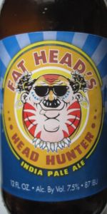 FAT HEAD'S Head Hunter IPA white oval STICKER decal craft beer brewery brewing 