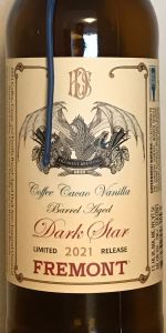 Bourbon Barrel Aged Dark Star: Coffee, Cacao, Vanilla