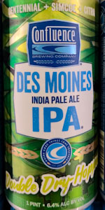 Des Moines IPA Double Dry-Hopped, Centennial + Simcoe + Citra