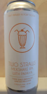 Two Straws Milkshake IPA with Papaya