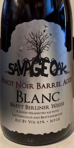 Savage Oak - Blanc (Pinot Noir Barrel Aged)