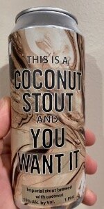 This Is A Coconut Stout And You Want It