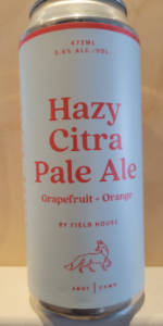 Hazy Citra Pale Ale Grapefruit + Orange