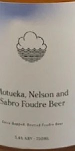 Motueka, Nelson and Sabro Foudre Beer