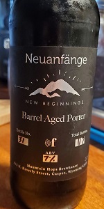 NeuanfÃ¤nge Barrel Aged Porter