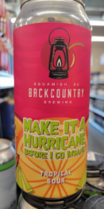 Make It A Hurricane Before I Go Insane