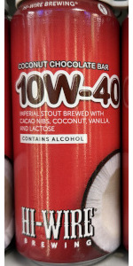 10W-40 Coconut Chocolate Bar