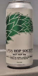 Alpha Hop Society: Wet Hop IPA