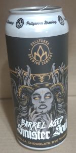 Barrel Aged Sinister Soul Vanilla Chocolate Rye Whiskey
