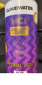 MCI Triple Chocolate Double Vanilla Raspberry Birthday cake