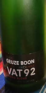 Oude Geuze Boon A L'ancienne Vat 92